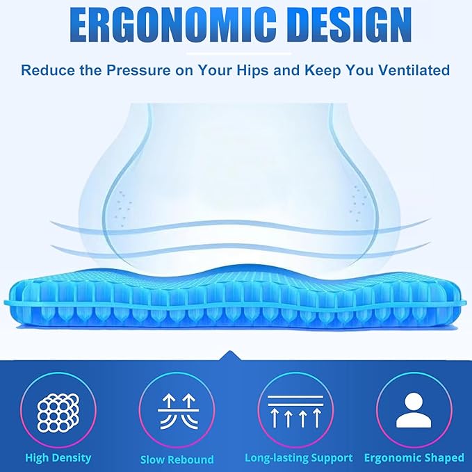 Non Slip Egg Sitter Gel Seat Cushion Soft Sitting Support