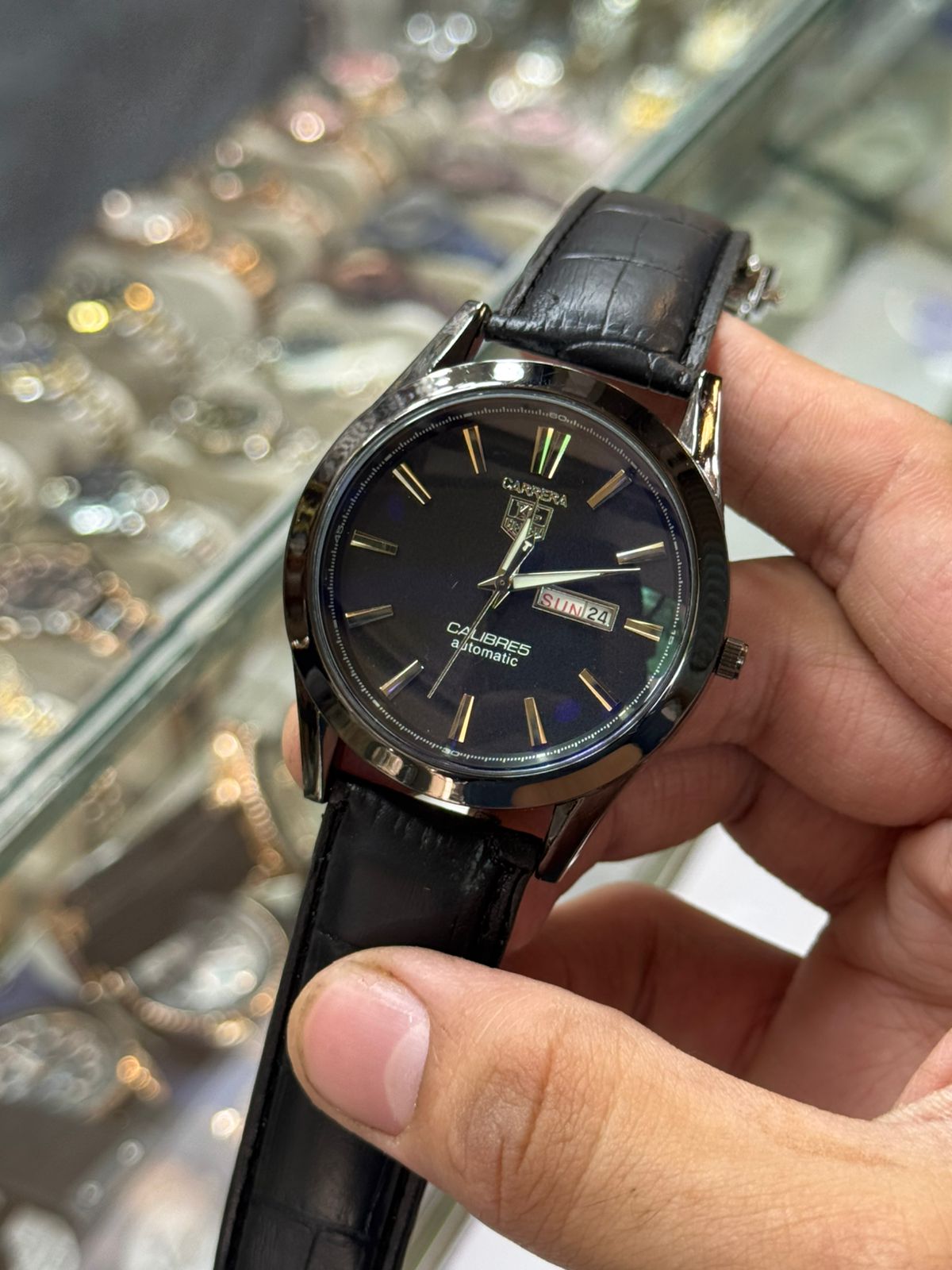 Carrera Calibre 5 - Luxury Swiss Watch With Leather Strap Mens Watch