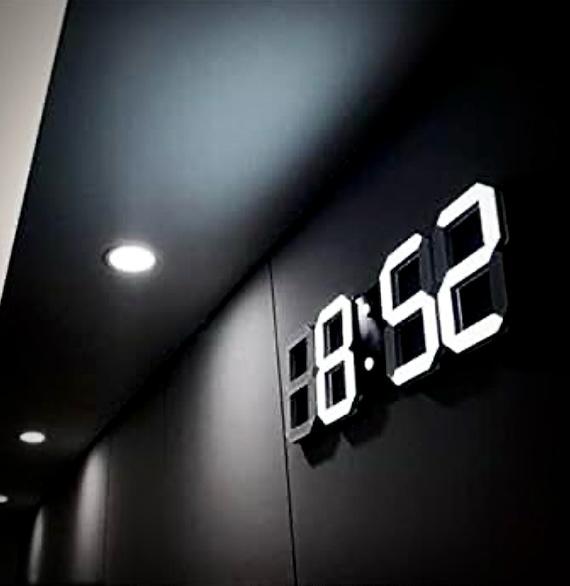 3D LED digital wall clock